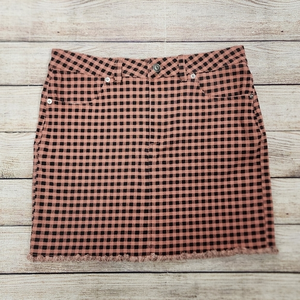 Forever 21 Pink Black Denim Jean Mini‎ Skirt